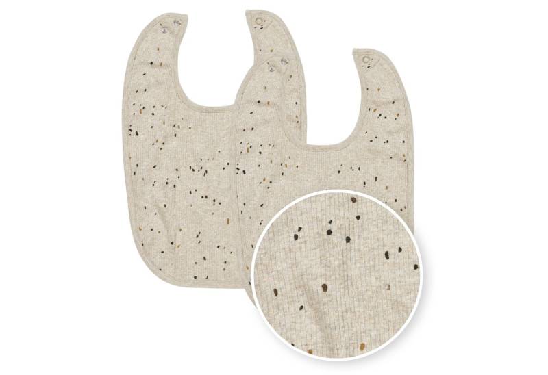 Meyco Baby Lätzchen Sand Melange, (2-St), 25x34cm - 2-Pack von Meyco Baby