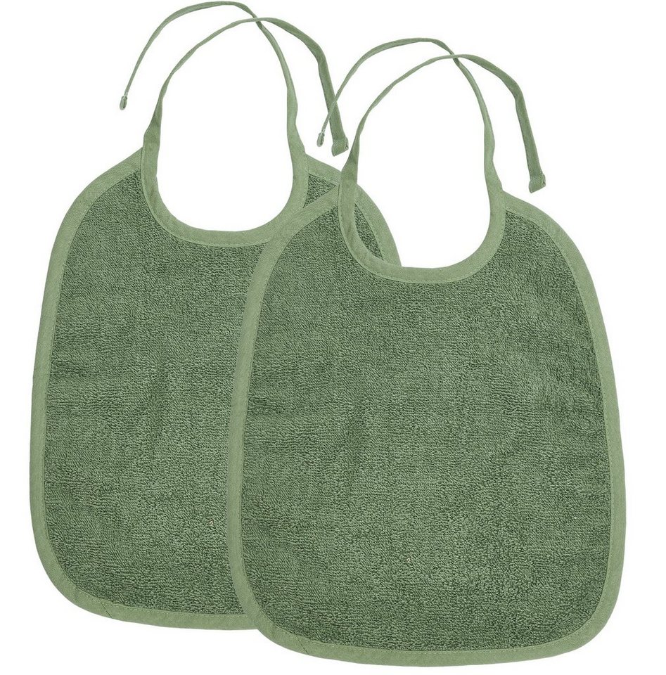 Meyco Baby Lätzchen Uni Forest Green, (2-St), 25x34 cm von Meyco Baby