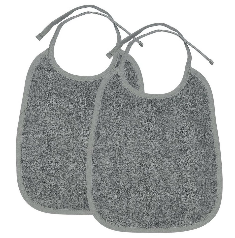 Meyco Baby Lätzchen Uni Grey, (2-St), 25x34 cm von Meyco Baby