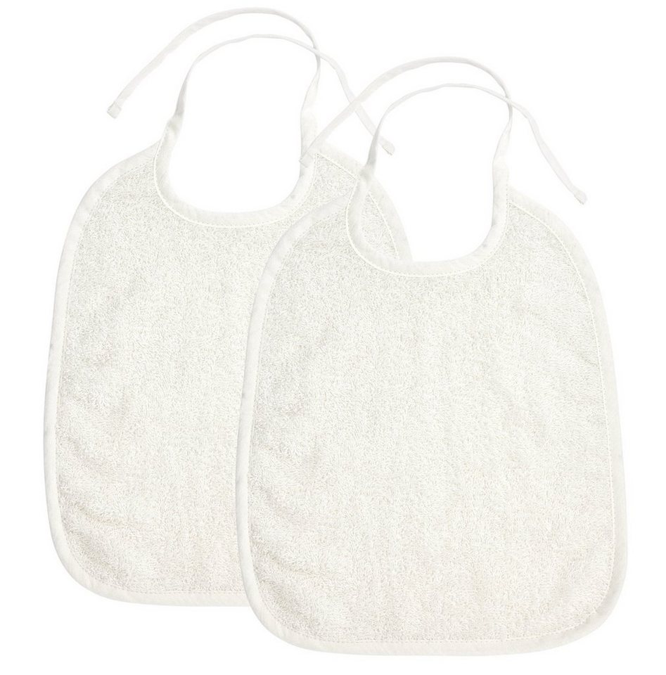 Meyco Baby Lätzchen Uni Offwhite, (2-St), 25x34 cm von Meyco Baby