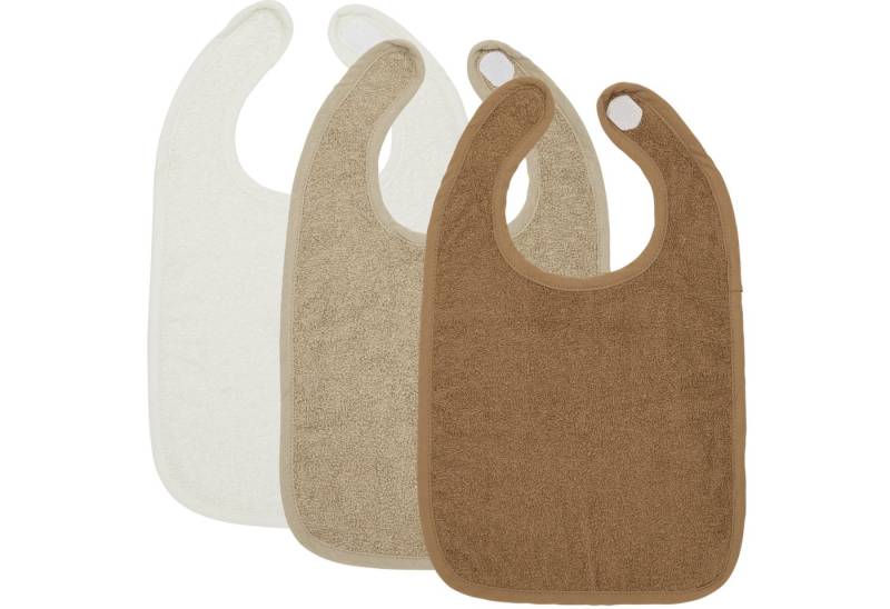 Meyco Baby Lätzchen Offwhite/Sand/Toffee, (3-St), 26x31cm - 3-Pack von Meyco Baby