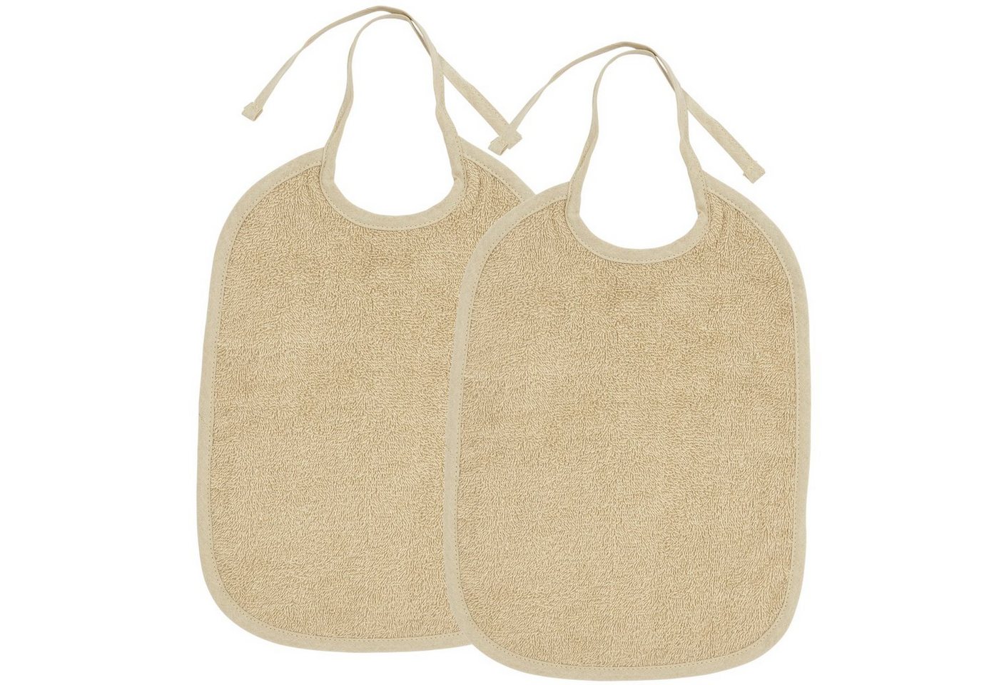 Meyco Baby Lätzchen Uni Sand, (2-St), 25x34 cm von Meyco Baby