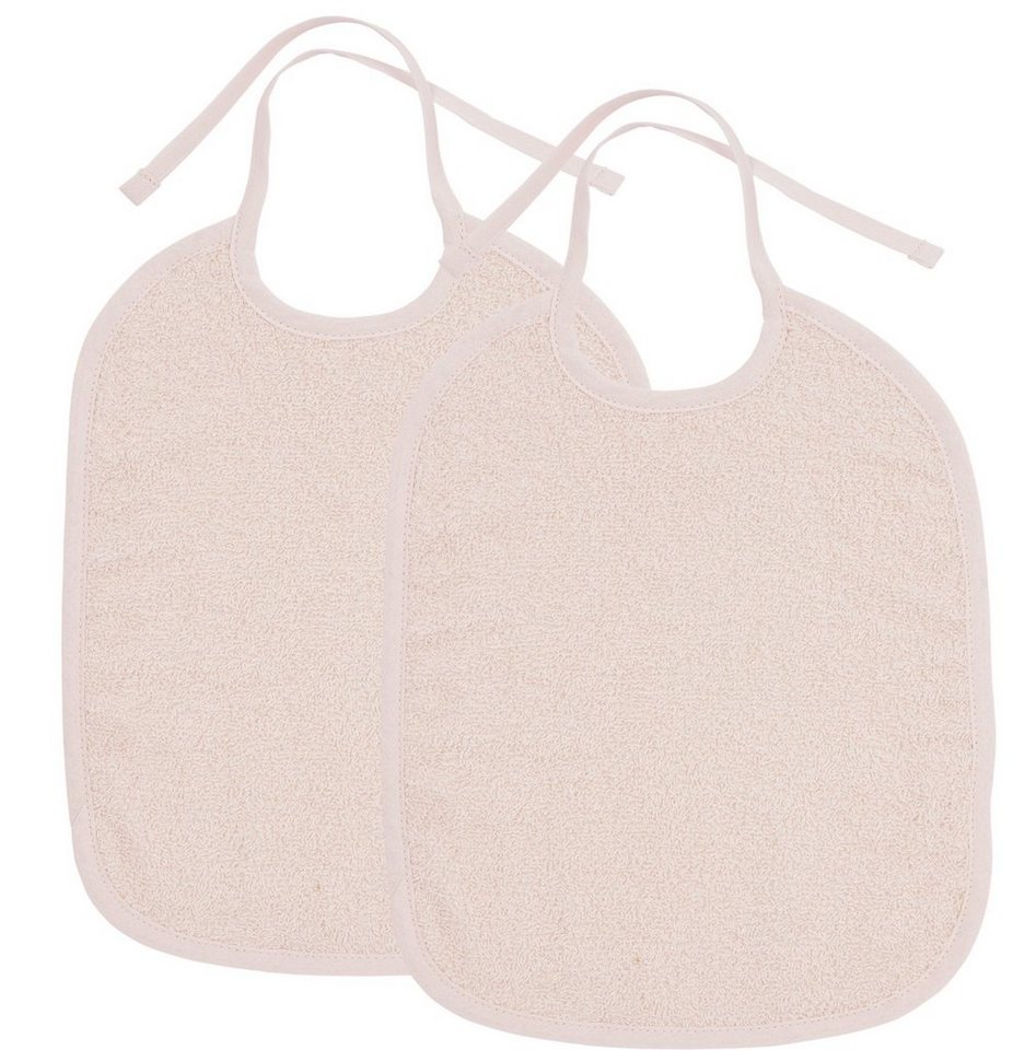 Meyco Baby Lätzchen Uni Soft Pink, (2-St), 25x34 cm von Meyco Baby