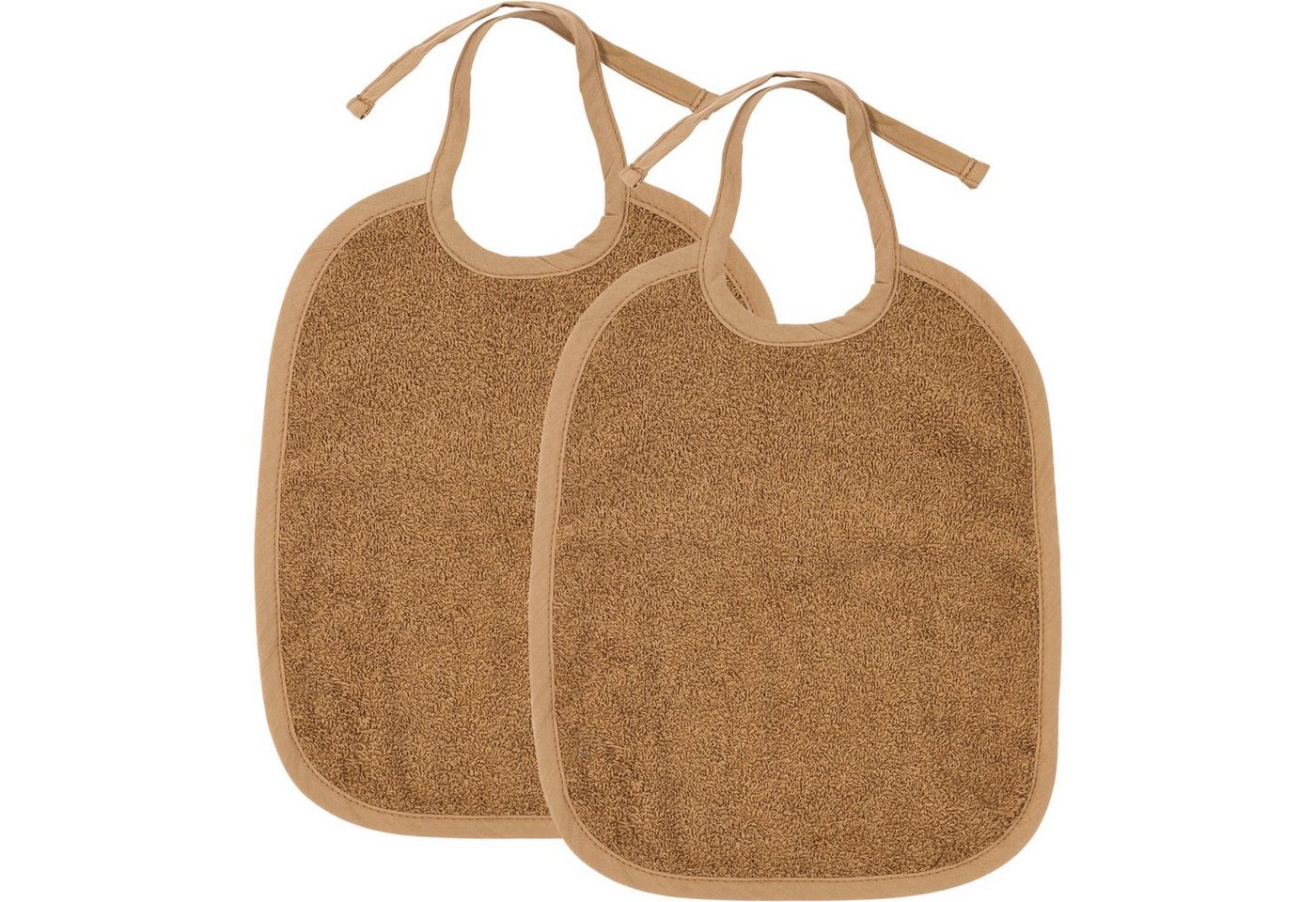 Meyco Baby Lätzchen Uni Toffee, (2-St), 25x34 cm von Meyco Baby