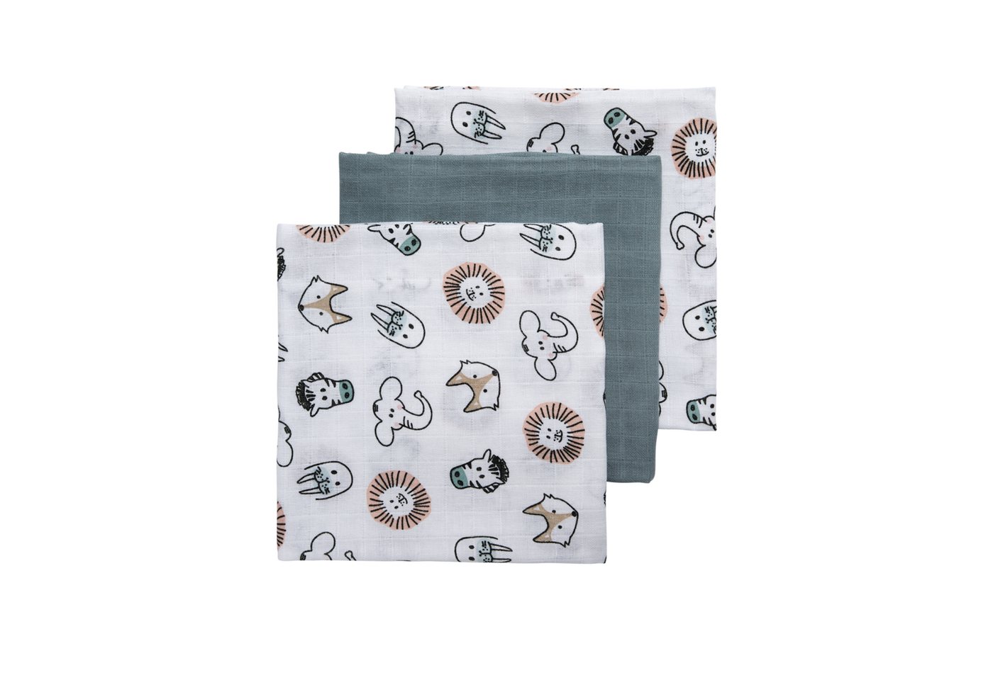 Meyco Baby Stoffwindeln Animal Multicolour, 70x70cm - 3-pack von Meyco Baby