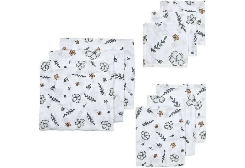 Meyco Baby Stoffwindeln Floral Multicolour (9-St), Starterset von Meyco Baby