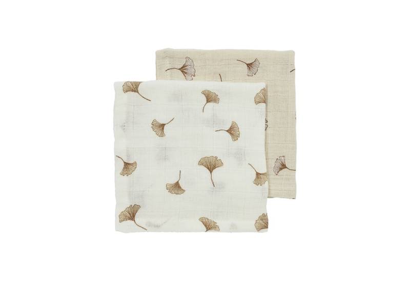 Meyco Baby Stoffwindeln Ginkgo Offwhite/Soft sand (2-St), 30x30cm - 2-Pack von Meyco Baby