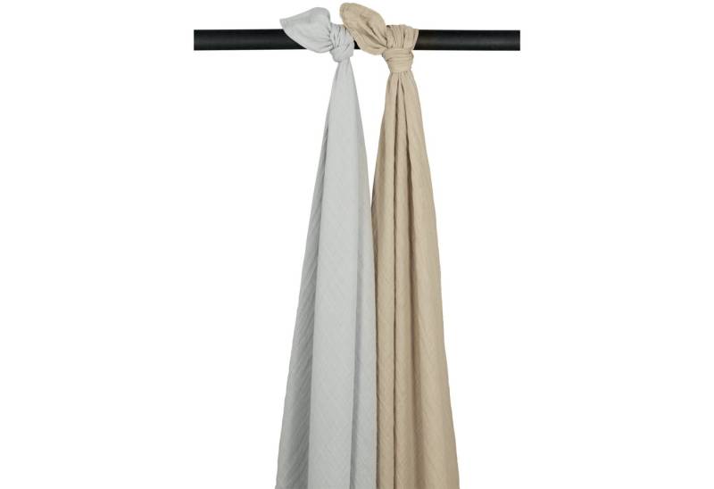 Meyco Baby Stoffwindeln Light Grey/Sand (2-St), 120x120cm - 2-Pack von Meyco Baby