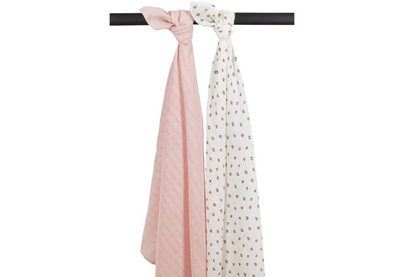 Meyco Baby Stoffwindeln Mini Panther Soft Pink (2-St), 120x120cm - 2-Pack von Meyco Baby