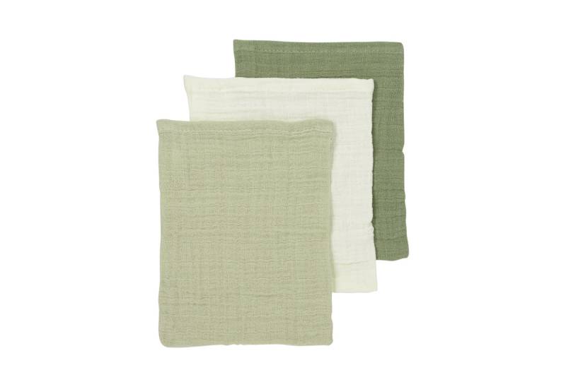 Meyco Baby Stoffwindeln Natural/Soft Olive/Olive Green, 20x17cm - 3-Pack von Meyco Baby