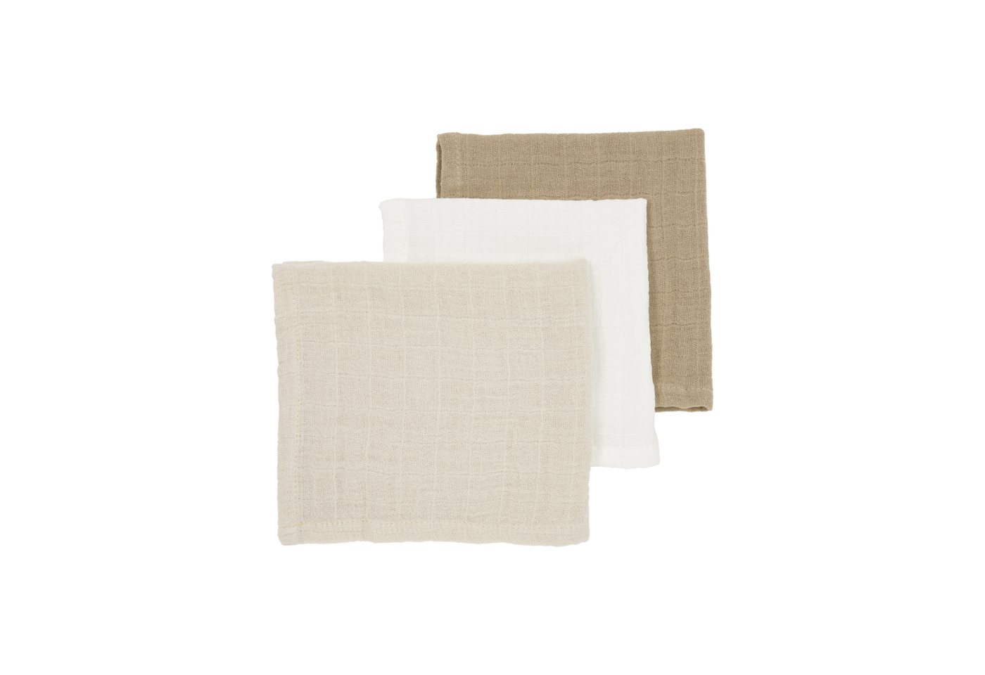 Meyco Baby Stoffwindeln Offwhite/Soft Sand/Taupe, 30x30cm - 3-Pack von Meyco Baby