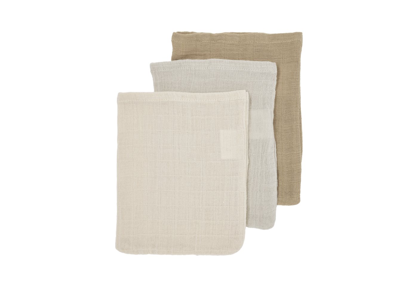 Meyco Baby Stoffwindeln Soft Sand/Greige/Taupe, 20x17cm - 3-Pack von Meyco Baby