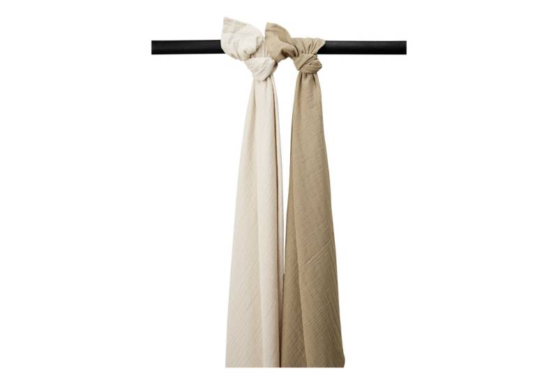 Meyco Baby Stoffwindeln Soft Sand/Taupe (2-St), 120x120cm - 2-Pack von Meyco Baby