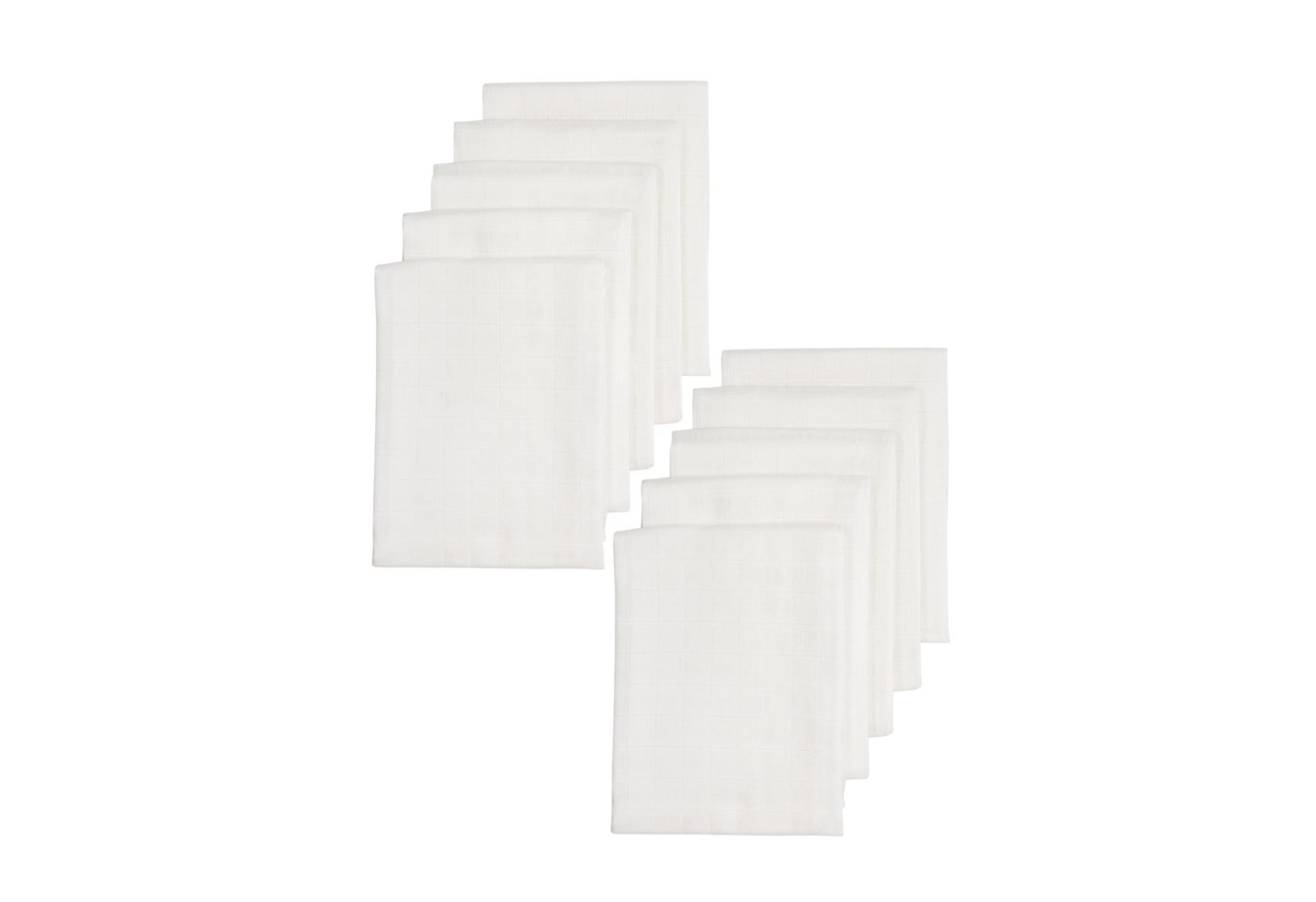Meyco Baby Stoffwindeln White, 80x80cm - 10-Pack von Meyco Baby