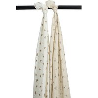 Meyco Baby Ginkgo Swaddle 2er Pack OffWhite/SoftSand von Meyco