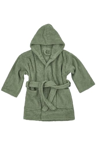 Meyco Bademantel Gr. 86/92 basic Frottee forest green von Meyco