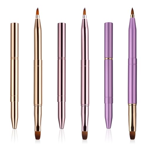 3 Stück Doppelendiger Lippenpinsel, Einziehbare Lippen Makeup-Pinsel Reise Tragbare Lip Liner Lipgloss Applikator für Frauen und Mädchen Lippenkonturen Make-up Werkzeug 3 Stück Doppelendiger Lippenpinsel, Einziehbare Lippen Makeup-Pinsel Reise Tragbare Lip Liner Lipgloss Applikator für Frauen und Mädchen Lippenkonturen Make-up Werkzeug von Meyeyaia