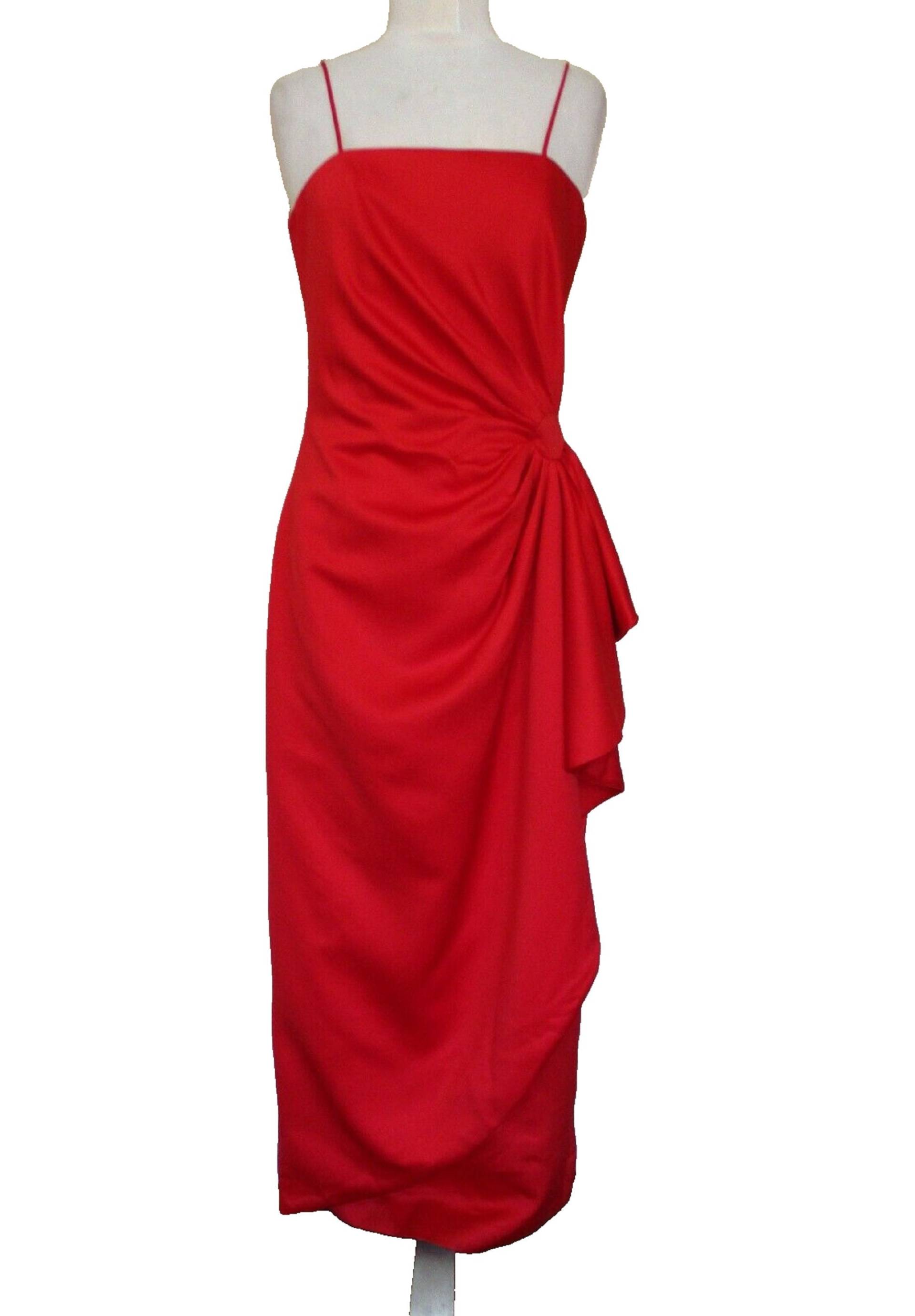 Vintage Rotes Satin Abendkleid - Cattiva Korsett von MezcalAndLeather