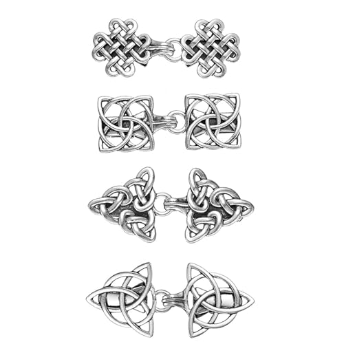Mezrkuwr 4 Stück Schal Clips Pullover Klammern Vintage Kragen Klammern Umhang Verschluss Strickjacke Clips Retro Umhang Broschen und Silber Schal Nadeln für Hemd von Mezrkuwr