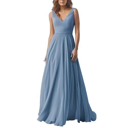 Abendkleid Damen Elegant Chiffon Brautjungfernkleider V-Ausschnitt A-Linie Lang Hochzeit Ballkleider Off Shoulder Cocktailkleid Lang Ballkleid Partykleid Maxikleid Formal Langes Kleid Abendkleid Damen Elegant Chiffon Brautjungfernkleider V-Ausschnitt A-Linie Lang Hochzeit Ballkleider Off Shoulder Cocktailkleid Lang Ballkleid Partykleid Maxikleid Formal Langes Kleid von Mfhmom