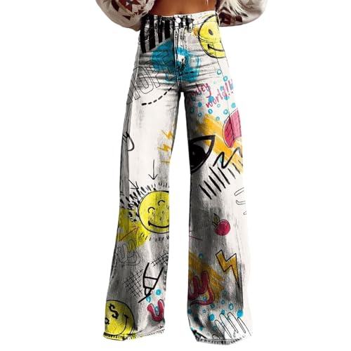 Baggy Jeans Damen Lang Jeanshose 70er Jahre Hippie Hohe Taille Jeanshosen Weites Bein Bedrucktes Bootcut Schlaghose y2k Oversize Denim Pants Breite Beine Stretch Modisch Freizeithose mit Taschen Baggy Jeans Damen Lang Jeanshose 70er Jahre Hippie Hohe Taille Jeanshosen Weites Bein Bedrucktes Bootcut Schlaghose y2k Oversize Denim Pants Breite Beine Stretch Modisch Freizeithose mit Taschen von Mfhmom