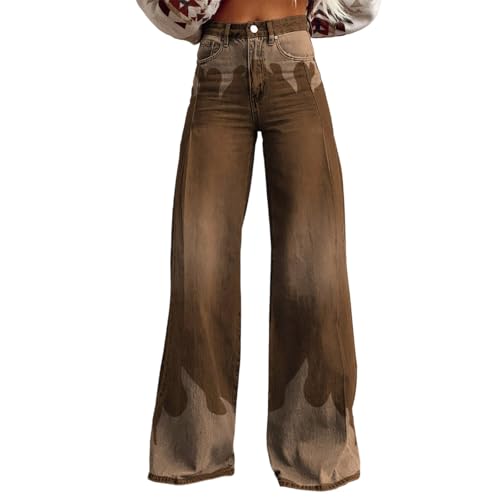 Baggy Jeans Damen Lang Jeanshose 70er Jahre Hippie Hohe Taille Jeanshosen Weites Bein Bedrucktes Bootcut Schlaghose y2k Oversize Denim Pants Breite Beine Stretch Modisch Freizeithose mit Taschen Baggy Jeans Damen Lang Jeanshose 70er Jahre Hippie Hohe Taille Jeanshosen Weites Bein Bedrucktes Bootcut Schlaghose y2k Oversize Denim Pants Breite Beine Stretch Modisch Freizeithose mit Taschen von Mfhmom