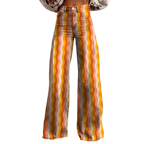 Baggy Jeans Damen Lang Jeanshose 70er Jahre Hippie Hohe Taille Jeanshosen Weites Bein Bedrucktes Bootcut Schlaghose y2k Oversize Denim Pants Breite Beine Stretch Modisch Freizeithose mit Taschen Baggy Jeans Damen Lang Jeanshose 70er Jahre Hippie Hohe Taille Jeanshosen Weites Bein Bedrucktes Bootcut Schlaghose y2k Oversize Denim Pants Breite Beine Stretch Modisch Freizeithose mit Taschen von Mfhmom