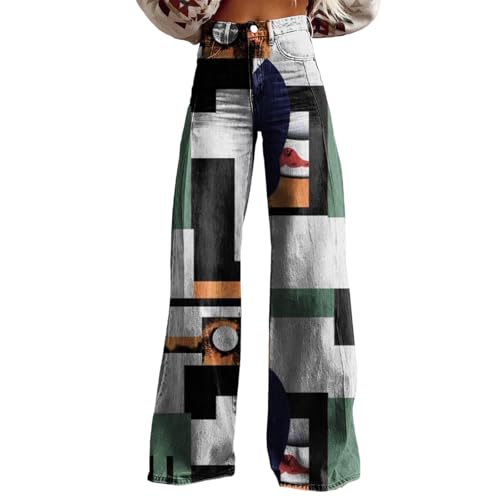 Baggy Jeans Damen Lang Jeanshose 70er Jahre Hippie Hohe Taille Jeanshosen Weites Bein Bedrucktes Bootcut Schlaghose y2k Oversize Denim Pants Breite Beine Stretch Modisch Freizeithose mit Taschen Baggy Jeans Damen Lang Jeanshose 70er Jahre Hippie Hohe Taille Jeanshosen Weites Bein Bedrucktes Bootcut Schlaghose y2k Oversize Denim Pants Breite Beine Stretch Modisch Freizeithose mit Taschen von Mfhmom