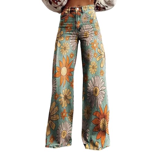 Baggy Jeans Damen Lang Jeanshose 70er Jahre Hippie Hohe Taille Jeanshosen Weites Bein Bedrucktes Bootcut Schlaghose y2k Oversize Denim Pants Breite Beine Stretch Modisch Freizeithose mit Taschen Baggy Jeans Damen Lang Jeanshose 70er Jahre Hippie Hohe Taille Jeanshosen Weites Bein Bedrucktes Bootcut Schlaghose y2k Oversize Denim Pants Breite Beine Stretch Modisch Freizeithose mit Taschen von Mfhmom
