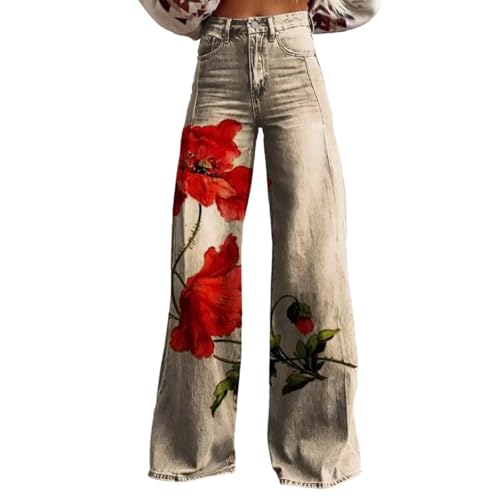 Baggy Jeans Damen Lang Jeanshose 70er Jahre Hippie Hohe Taille Jeanshosen Weites Bein Bedrucktes Bootcut Schlaghose y2k Oversize Denim Pants Breite Beine Stretch Modisch Freizeithose mit Taschen Baggy Jeans Damen Lang Jeanshose 70er Jahre Hippie Hohe Taille Jeanshosen Weites Bein Bedrucktes Bootcut Schlaghose y2k Oversize Denim Pants Breite Beine Stretch Modisch Freizeithose mit Taschen von Mfhmom