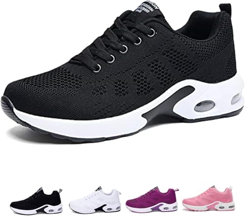 Damen Air Laufschuhe Sneaker Dämpfung Atmungsaktiv Leichte Walkingschuhe Ergonomische Schmerzlinderungs Schuhe Fitness Sportschuhe Schnürer Schuhe Turnschuhe Orthopädische Schuhe für Frauen von Mfhmom