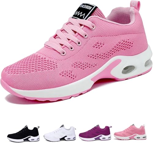 Damen Air Laufschuhe Sneaker Dämpfung Atmungsaktiv Leichte Walkingschuhe Ergonomische Schmerzlinderungs Schuhe Fitness Sportschuhe Schnürer Schuhe Turnschuhe Orthopädische Schuhe für Frauen von Mfhmom