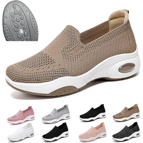 Damen Orthopädische Sneaker Atmungsaktive Schuhe Komfortschuhe für Krankenschwestern Leichte Sportschuhe mit Memory Schaum Bequem Stützend Sommerschuhe Weite H Walkingschuhe Baumann Modehaus von Mfhmom
