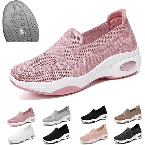 Damen Orthopädische Sneaker Atmungsaktive Schuhe Komfortschuhe für Krankenschwestern Leichte Sportschuhe mit Memory Schaum Bequem Stützend Sommerschuhe Weite H Walkingschuhe Turnschuhe Laufschuhe von Mfhmom