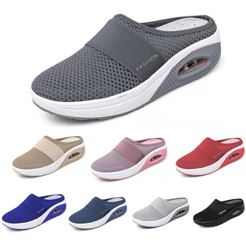 Hausschuhe Damen Air Cushion Slip in Hineinschlüpfen Diabetiker Walking Shoes Freizeit Orthopädische Schuhe Mesh Atmungsaktiv Sandals Lässige Mules Clogs Hausschuhe Damen Air Cushion Slip in Hineinschlüpfen Diabetiker Walking Shoes Freizeit Orthopädische Schuhe Mesh Atmungsaktiv Sandals Lässige Mules Clogs von Mfhmom
