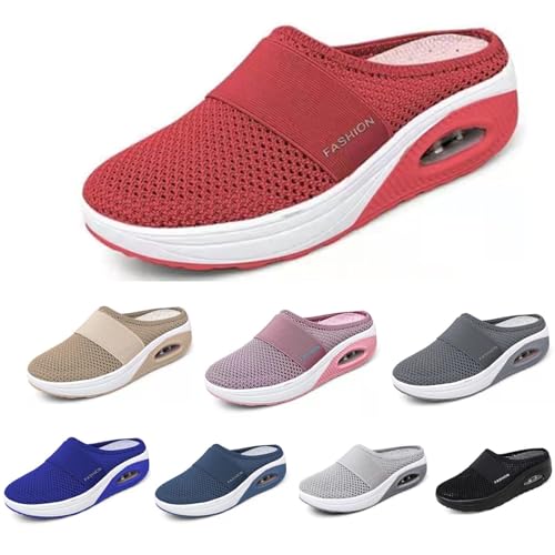 Hausschuhe Damen Air Cushion Slip in Hineinschlüpfen Diabetiker Walking Shoes Freizeit Orthopädische Schuhe Mesh Atmungsaktiv Sandals Lässige Mules Clogs Hausschuhe Damen Air Cushion Slip in Hineinschlüpfen Diabetiker Walking Shoes Freizeit Orthopädische Schuhe Mesh Atmungsaktiv Sandals Lässige Mules Clogs von Mfhmom