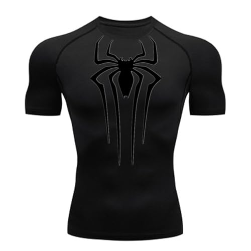 Herren Spider Print Kompressionsshirt Schnell trocknendes T-Shirt, Gym Lauftshirt Männer Spider T-Shirt Atmungsaktiv Kurzarm Frühling Sommer Bodybuilding-T-Shirts für Herren Workout Muskeln Herren Spider Print Kompressionsshirt Schnell trocknendes T-Shirt, Gym Lauftshirt Männer Spider T-Shirt Atmungsaktiv Kurzarm Frühling Sommer Bodybuilding-T-Shirts für Herren Workout Muskeln von Mfhmom