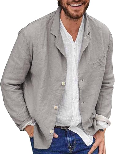 Herren Sportlich Sakko Sommer Leicht Regular Leinenjacke Blazer Fit Freizeit Männer Business Sakkos Anzugjacke 3 Knöpfe Einfarbig Herrensakko Stilvolle Alltagsanzüge Blazerkleid Coat Jacken Outerwear Herren Sportlich Sakko Sommer Leicht Regular Leinenjacke Blazer Fit Freizeit Männer Business Sakkos Anzugjacke 3 Knöpfe Einfarbig Herrensakko Stilvolle Alltagsanzüge Blazerkleid Coat Jacken Outerwear von Mfhmom