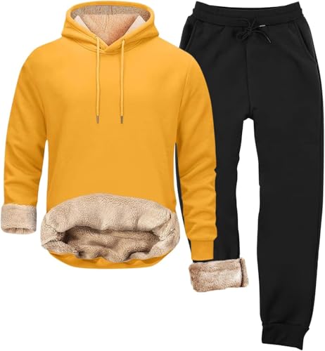 Jogginganzug Herren 2-Teiliges mit Hoodie Jacke und Jogginghose Baumwolle Trainingsanzug Atmungsaktiv Sportanzug Tracksuit Reißverschluss Tasche Freizeitanzug Hose Anzug Kapuzenpullover für Männer von Mfhmom