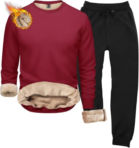 Jogginganzug Herren 2-Teiliges mit Hoodie Jacke und Jogginghose Baumwolle Trainingsanzug Atmungsaktiv Sportanzug Tracksuit Reißverschluss Tasche Freizeitanzug Hose Anzug Kapuzenpullover für Männer von Mfhmom