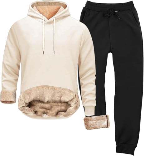 Jogginganzug Herren 2-Teiliges mit Hoodie Jacke und Jogginghose Baumwolle Trainingsanzug Atmungsaktiv Sportanzug Tracksuit Reißverschluss Tasche Freizeitanzug Hose Anzug Kapuzenpullover für Männer von Mfhmom