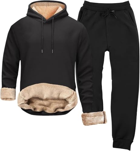 Jogginganzug Herren 2-Teiliges mit Hoodie Jacke und Jogginghose Baumwolle Trainingsanzug Atmungsaktiv Sportanzug Tracksuit Reißverschluss Tasche Freizeitanzug Hose Anzug Kapuzenpullover für Männer von Mfhmom
