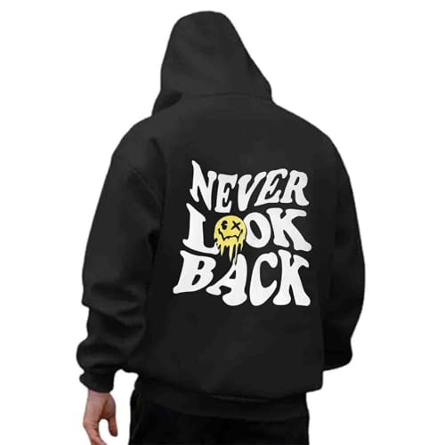 Kapuzenpullover Herren Bequeme Hoodie Männer mit Backprint Freizeit Teenager Jungen Sweatshirt Streetwear Sweatjacke Langarm Kapuzenpulli Frühling Sport Fitness Outdoor Übergangsjacke Herbst Winter von Mfhmom