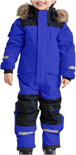 Kinder Schneeanzüge Unisex Skianzug Verdickt Warm Skioverall Winter Warme Jungen Skianzüge Wasserdicht Winddicht Winteranzug Mädchen Outdoor Thermo Schnee Regenbekleidung Wasserdichte Kinderset von Mfhmom