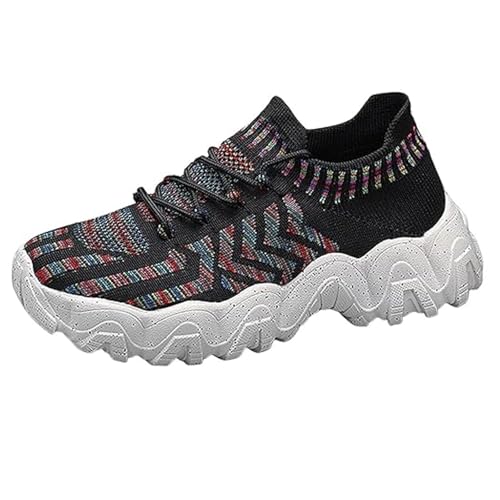 Mfhmom Damen Slip On Sneaker Platform Schlupfschuhe Cushions Orthopädische Schuhe Mesh Atmungsaktive Sockenschuhe Freizeitschuhe Leichte Fitness Turnschuhe Weicher Boden Walking Schuhe von Mfhmom