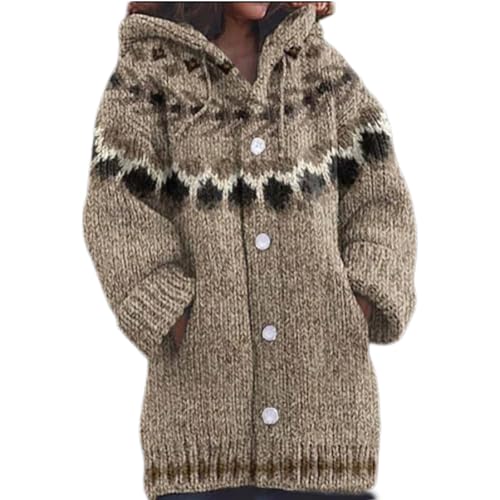 Mfhmom Damen Strickjacke Winter Cardigan Sweaters Weihnachtes 3D Digital Bedruckte Sweaterjackemit Kapuze Warm Sweatshirt Steppjacke Grobstrick Alpaka Langarm Knöpfen Strickpullover Kapuzenjacke Mfhmom Damen Strickjacke Winter Cardigan Sweaters Weihnachtes 3D Digital Bedruckte Sweaterjackemit Kapuze Warm Sweatshirt Steppjacke Grobstrick Alpaka Langarm Knöpfen Strickpullover Kapuzenjacke von Mfhmom