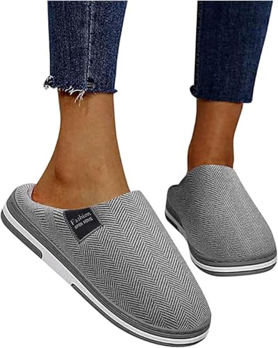 Mfhmom Hausschuhe Damen Herren Plüsch Weicher Bequemer Kuschelige Filzpantoffeln Hausschuhe Frauen Cozy Warme Pantoffeln Trendiger Unisex Filz Slippers Drinnen und Draußen von Mfhmom