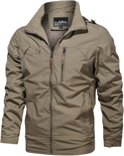 Mfhmom Leichte Bomberjacke Herren Dünne Blouson Jacke Übergangsjacke Stehkragen Fliegerjacke mit Ärmeltasche Windbreaker Jacke Softshelljacke Mode Herbstjacke Freizeitjacke Windjacke Motorradjacke von Mfhmom