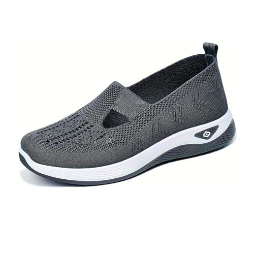 Mfhmom Orthopädische Schuhe Damen Sneaker, Schuhe ohne Schnürung für Damen Handsfree Slip On Walkingschuhe Orthopädische Plateau-Turnschuhe Leicht Bequeme Erhöhte Dämpfung und Entlastung der Füße von Mfhmom