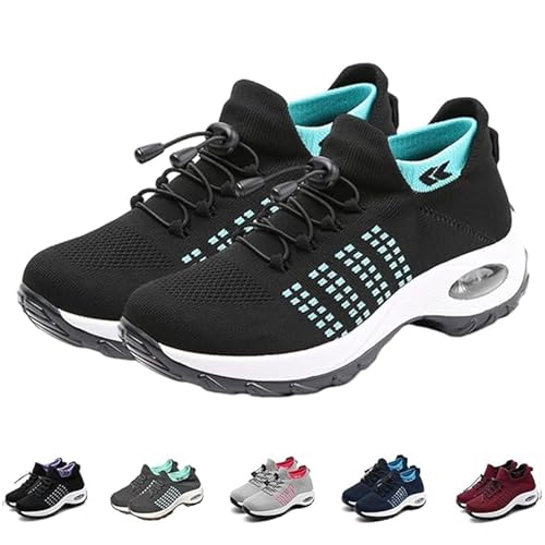 Mfhmom Orthopädische Schuhe Slip in Turnschuhe Damen Leichtgewichts Walkingschuhe Laufschuhe Leichte Luftkissen Mesh Turnschuhe Atmungsaktiv rutschfest Arthritis Ödem Diabetiker Schuhe Sneaker von Mfhmom
